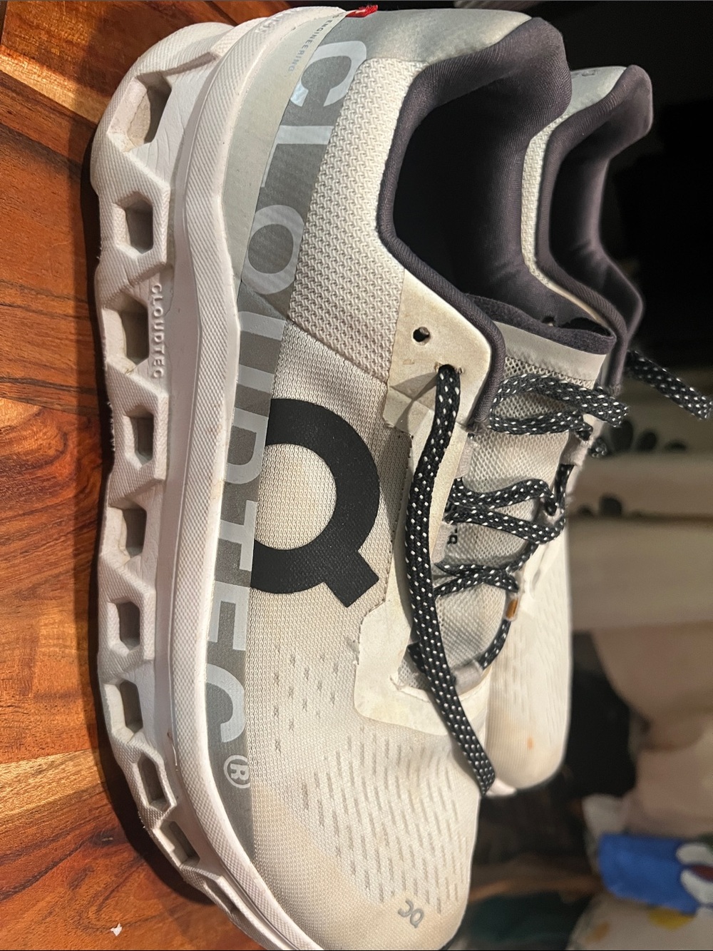 On Running Women's White and Black Cloudswift Athletic Shoes